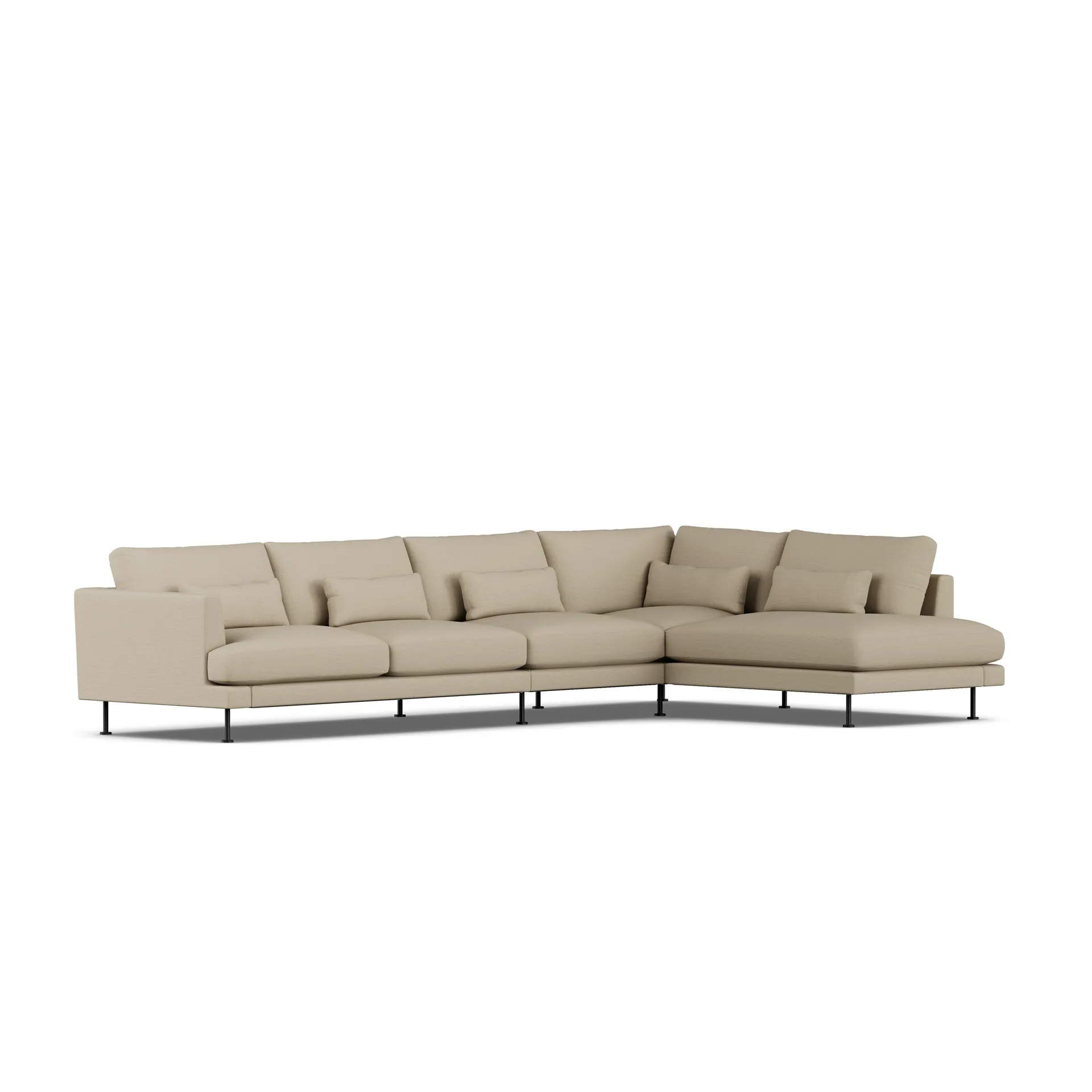 Bredhult sofa, Same Sand 6672-black steel, 4-seater B1 1898