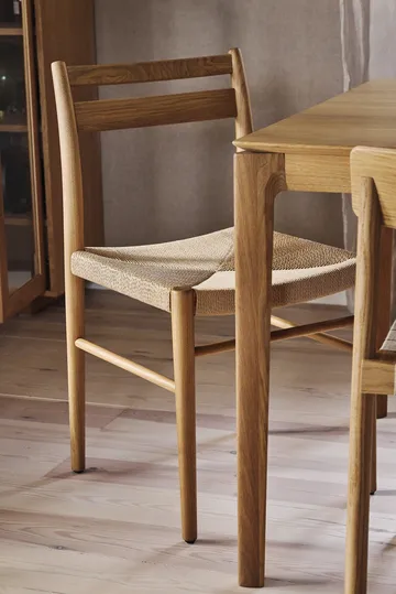 Fridhem dining chair, Lacquered oak-natural weave, 2-pack - 1898