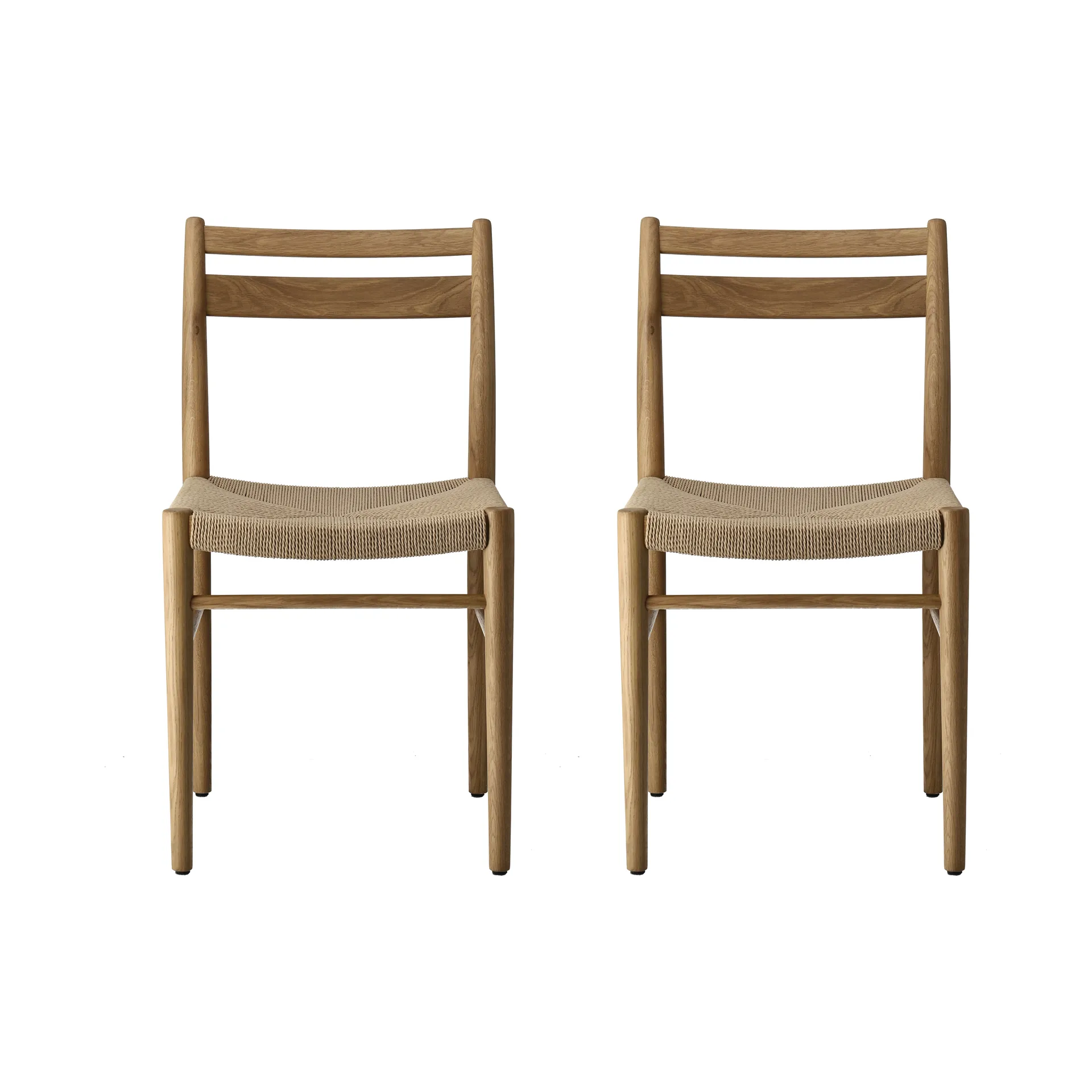 Fridhem dining chair, Lacquered oak-natural weave, 2-pack 1898
