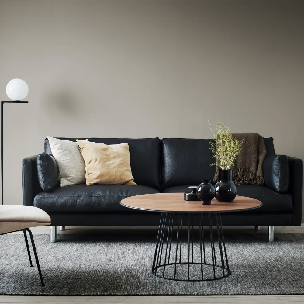 Haga 3-seater sofa, Main line flax 26 camden-light oak 1898