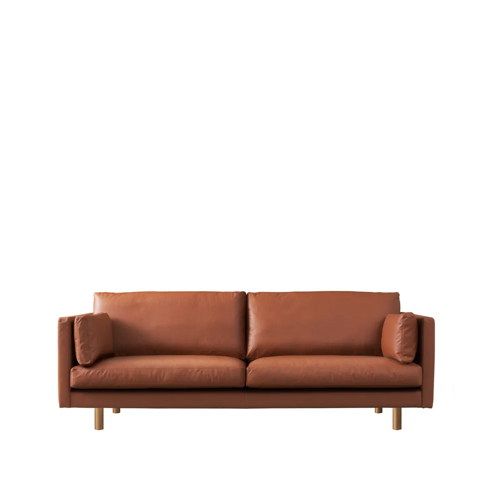Haga 3-seater sofa, Sevilla Cognac 4003-light oak 1898