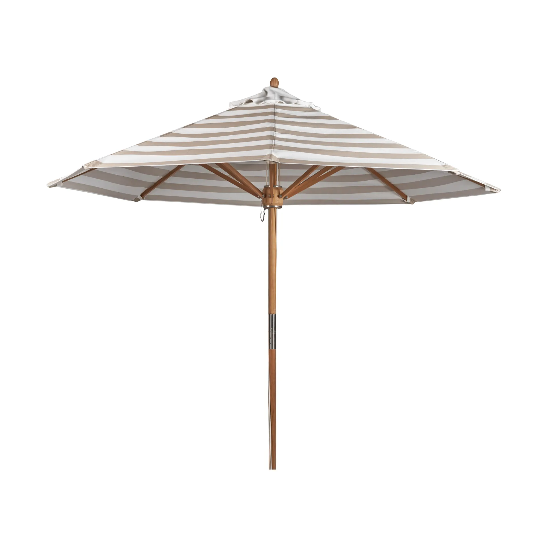 Hisshult parasol Ø270 cm, Beige stripe-teak 1898