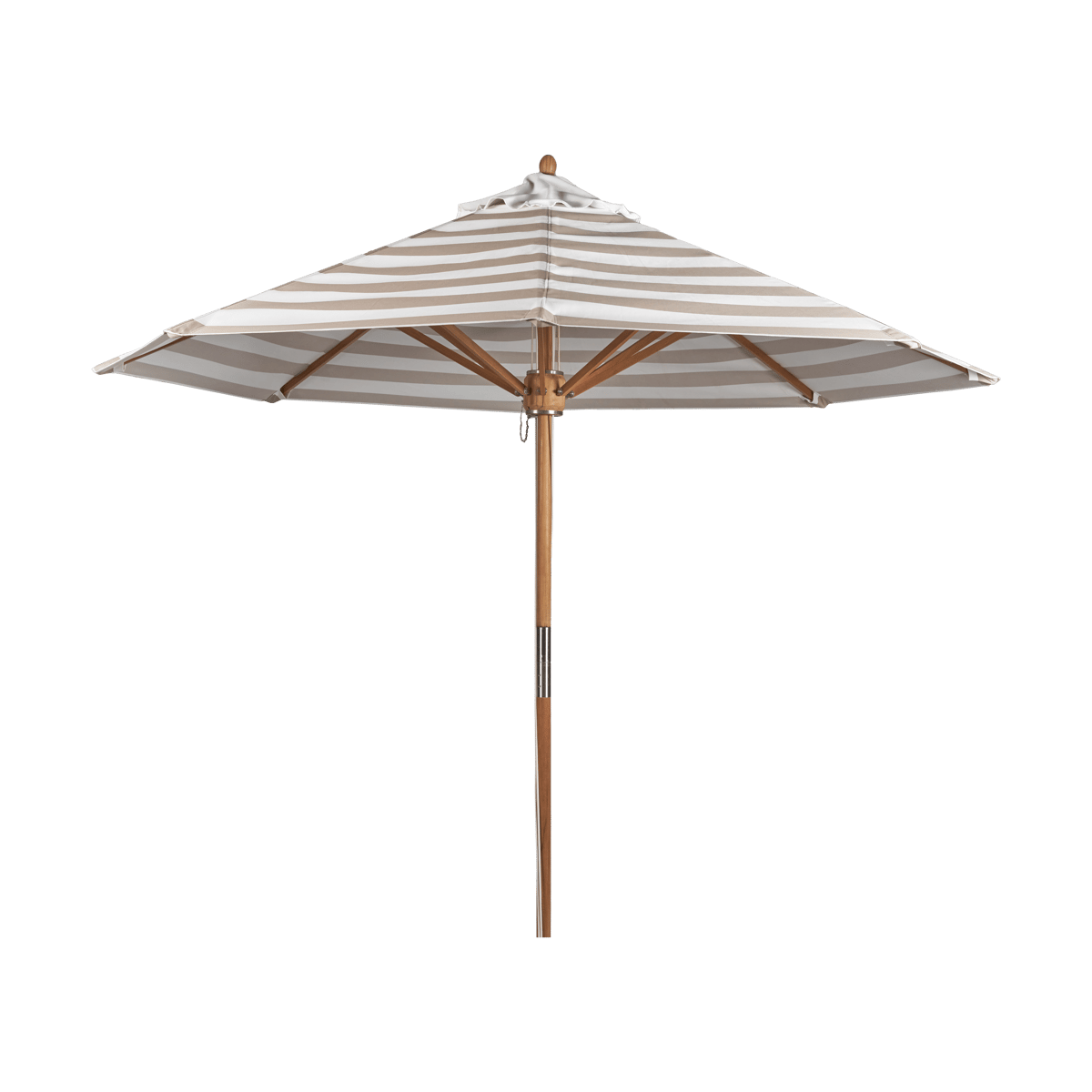 1898 Hisshult parasol Ø270 cm Beige stripe-teak | Scandinavian Design | Beige