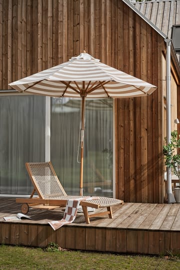 Hisshult parasol Ø270 cm - Beige stripe-teak - 1898