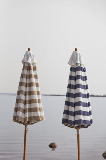 Hisshult parasol Ø270 cm - Beige stripe-teak - 1898