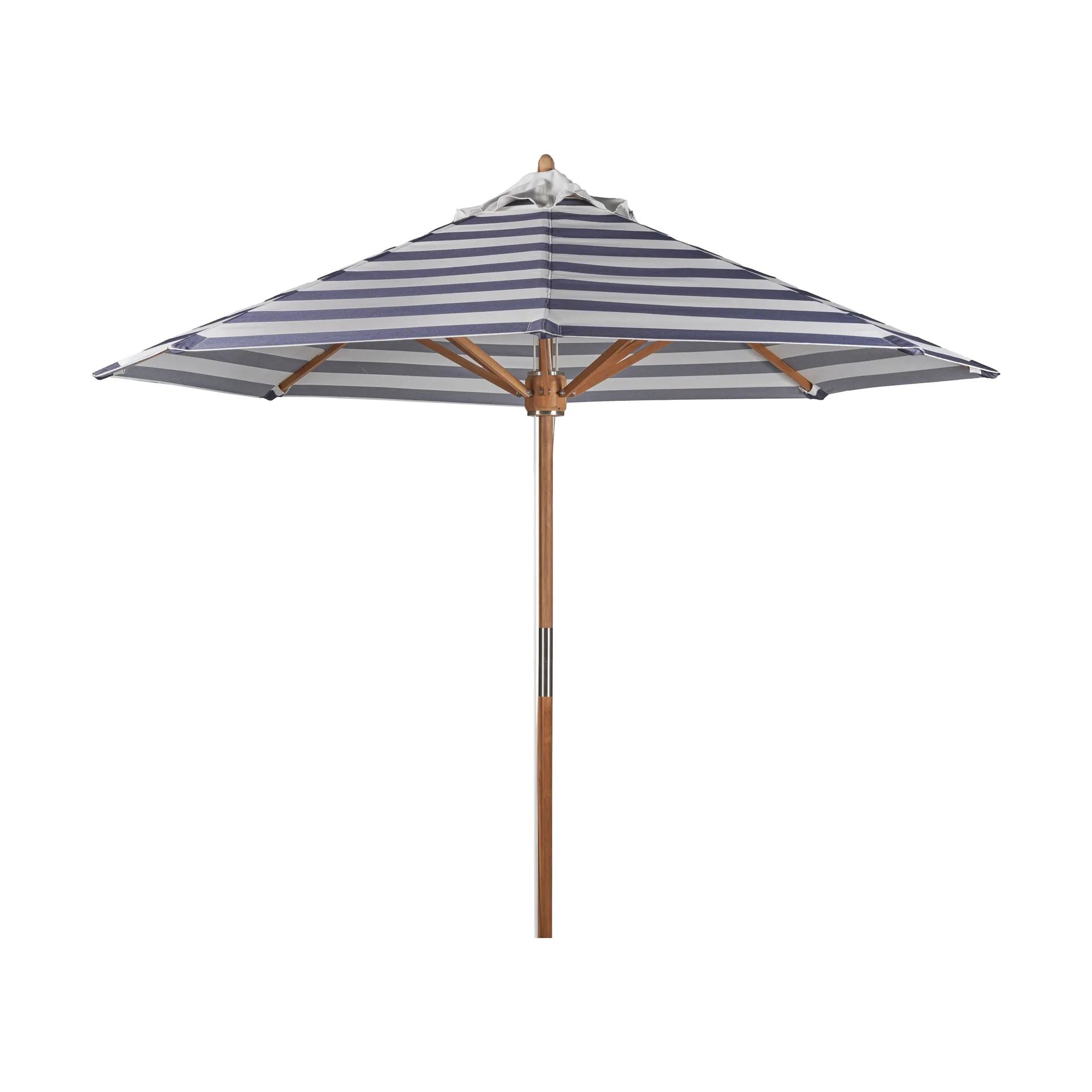 Hisshult parasol Ø270 cm, Blue stripe-teak 1898