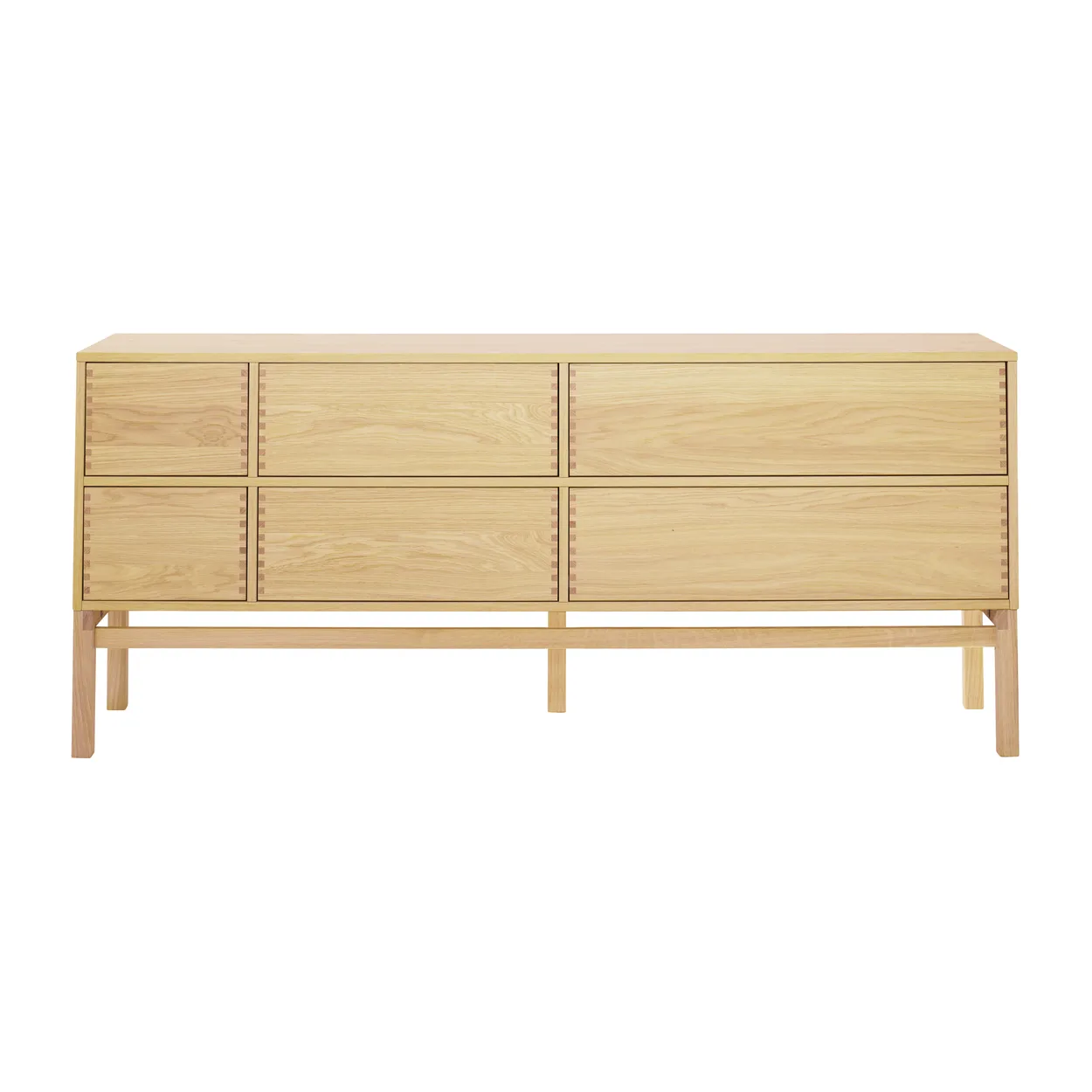 1898 Hylte side table 6 drawers 172x73 cm Oak | Scandinavian Design | Dressers & sideboards | Beige