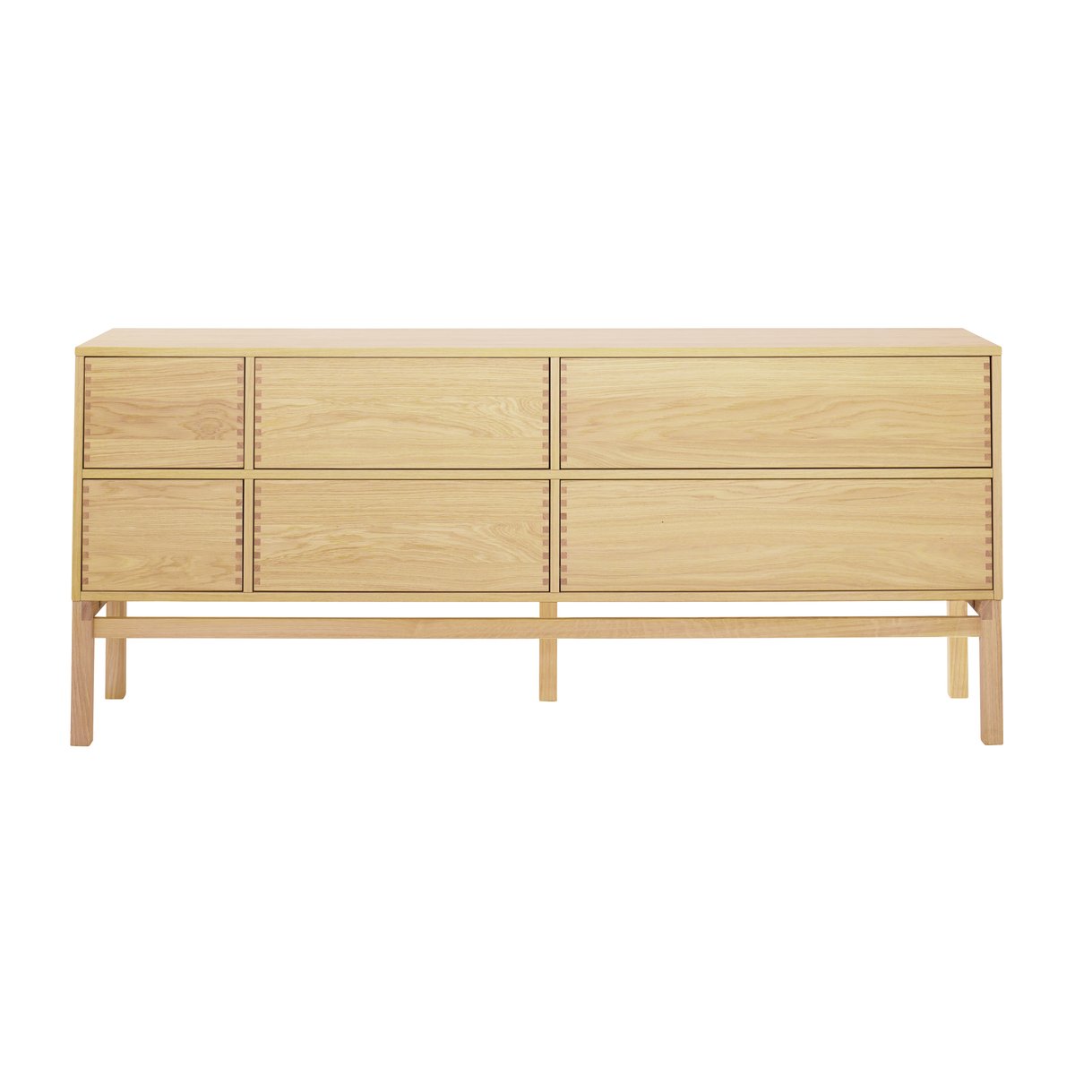 1898 Hylte side table 6 drawers 172x73 cm Oak | Scandinavian Design | Dressers & sideboards | Beige