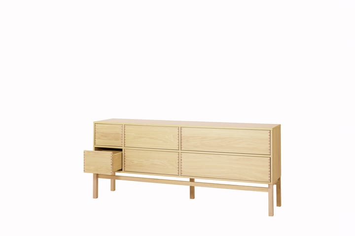 Hylte side table 6 drawers 172x73 cm - Oak - 1898