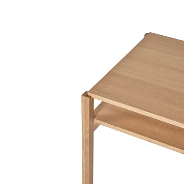 Lid coffee table - White pigmented oak, 125x50 cm - 1898