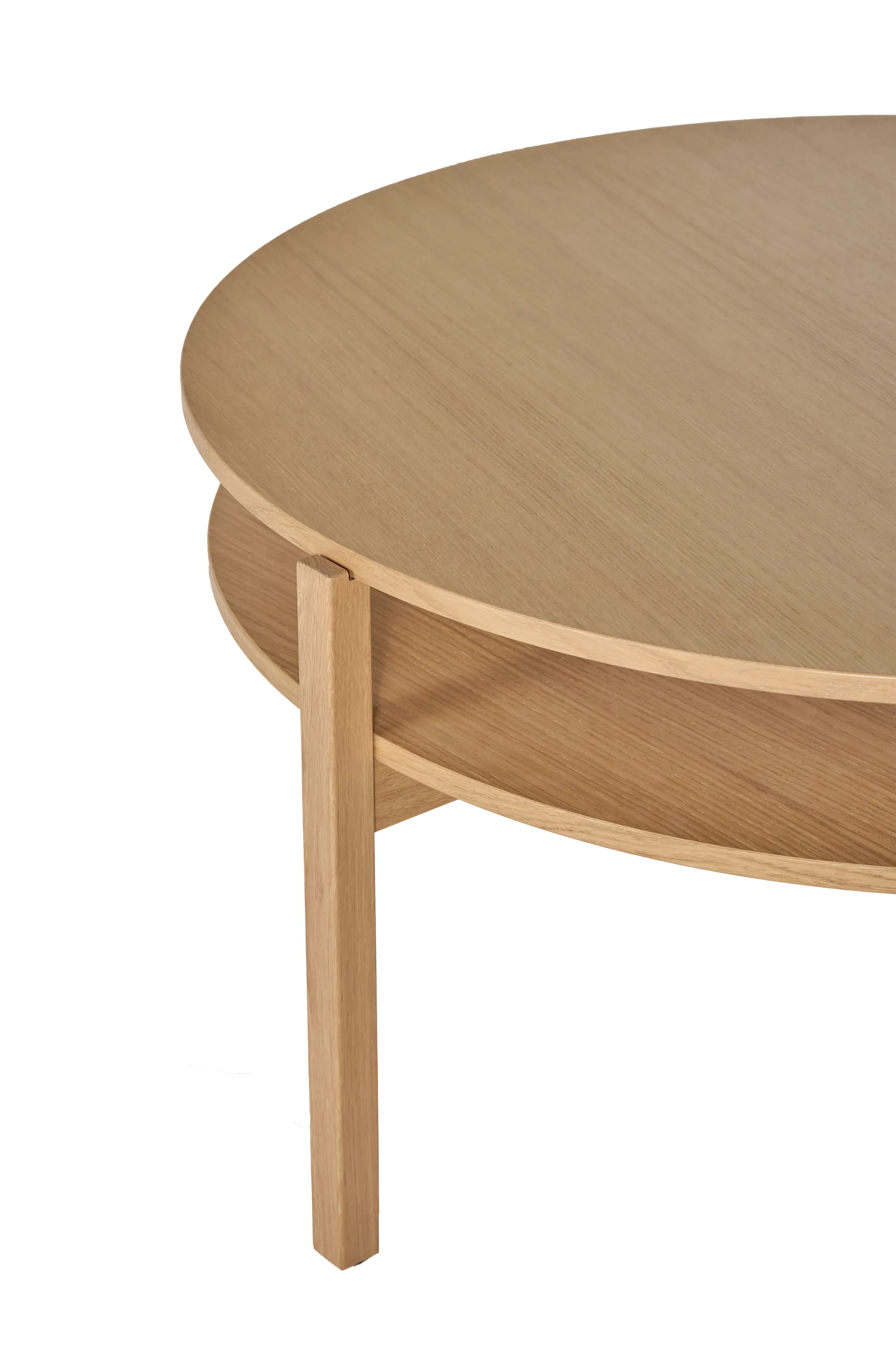 Lid coffee table, White pigmented oak, Ø90 cm 1898