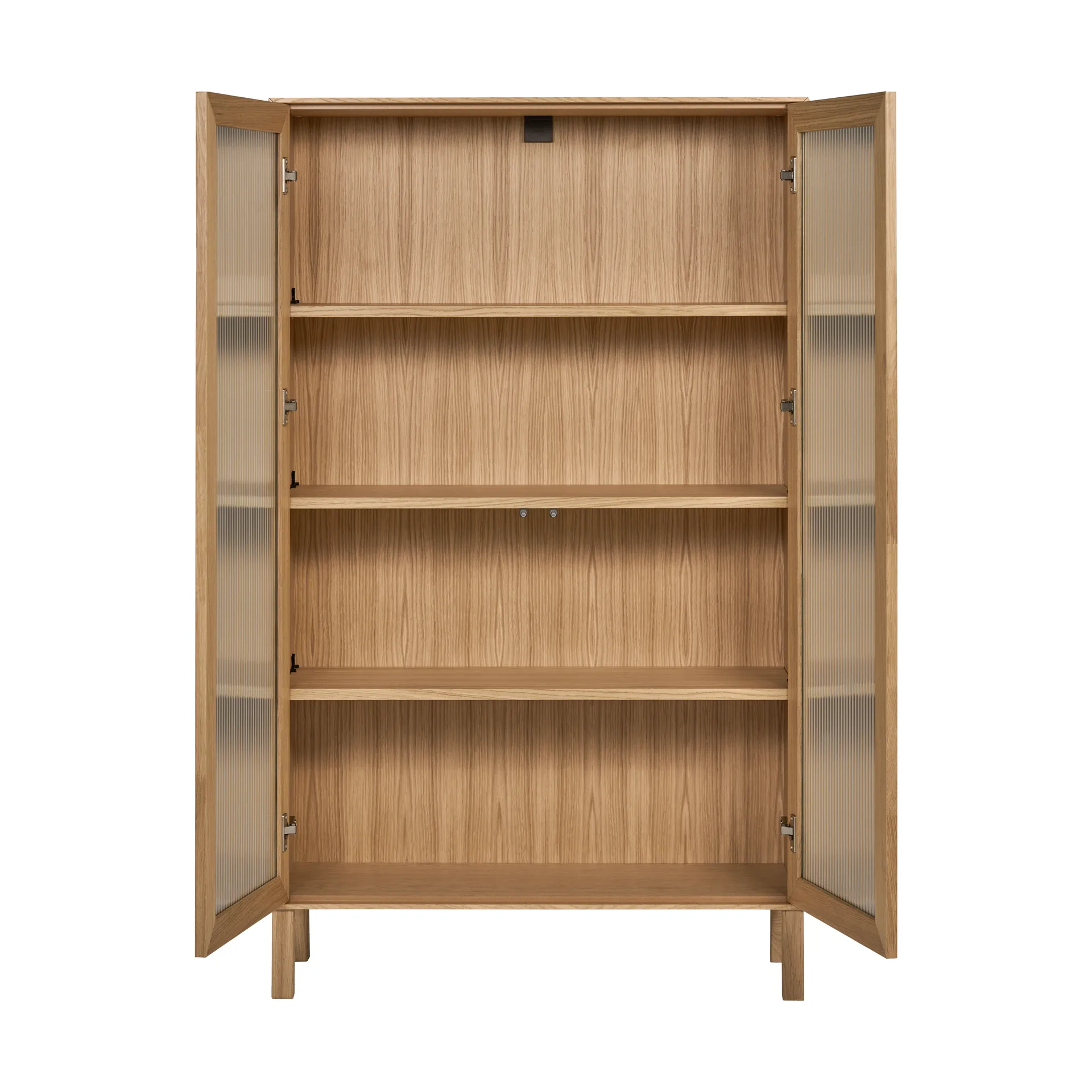 Lid display cabinet, White pigmented oak 1898