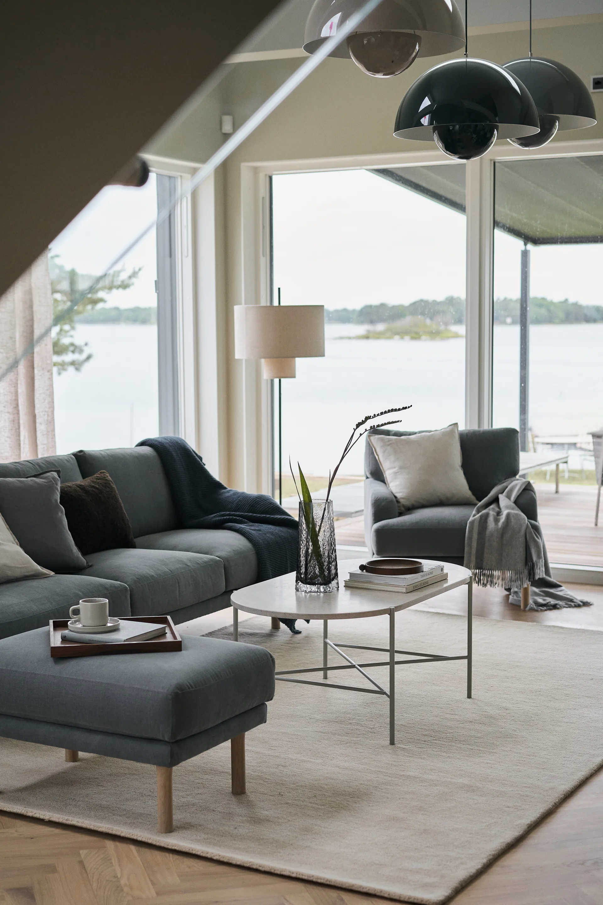 Lidnäs 3-seater sofa, Caleido dark grey 1898