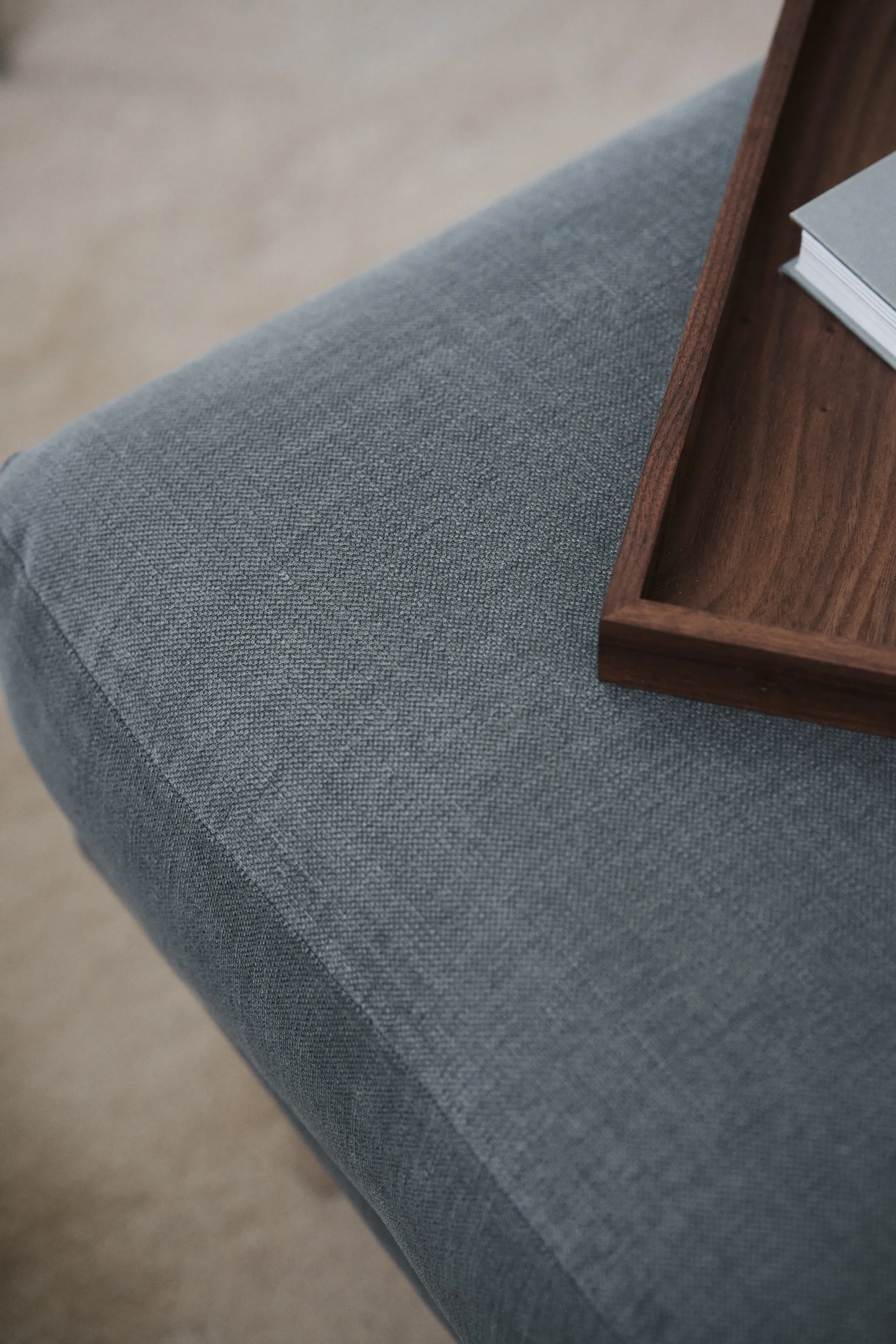 Lidnäs footstool, Caleido dark grey 1898