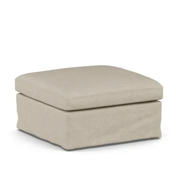 Linnevik footstool - Bern Beige 0341-white-oiled oak, with skirt - 1898