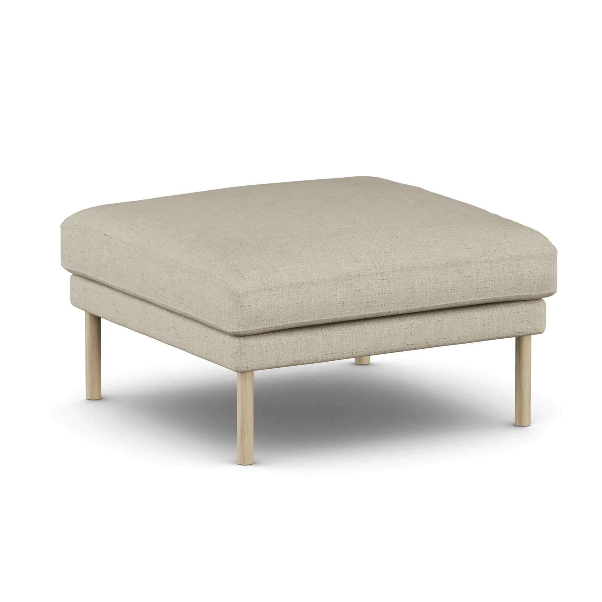 Linnevik footstool, Bern Beige 0341-white-oiled oak, without skirt 1898