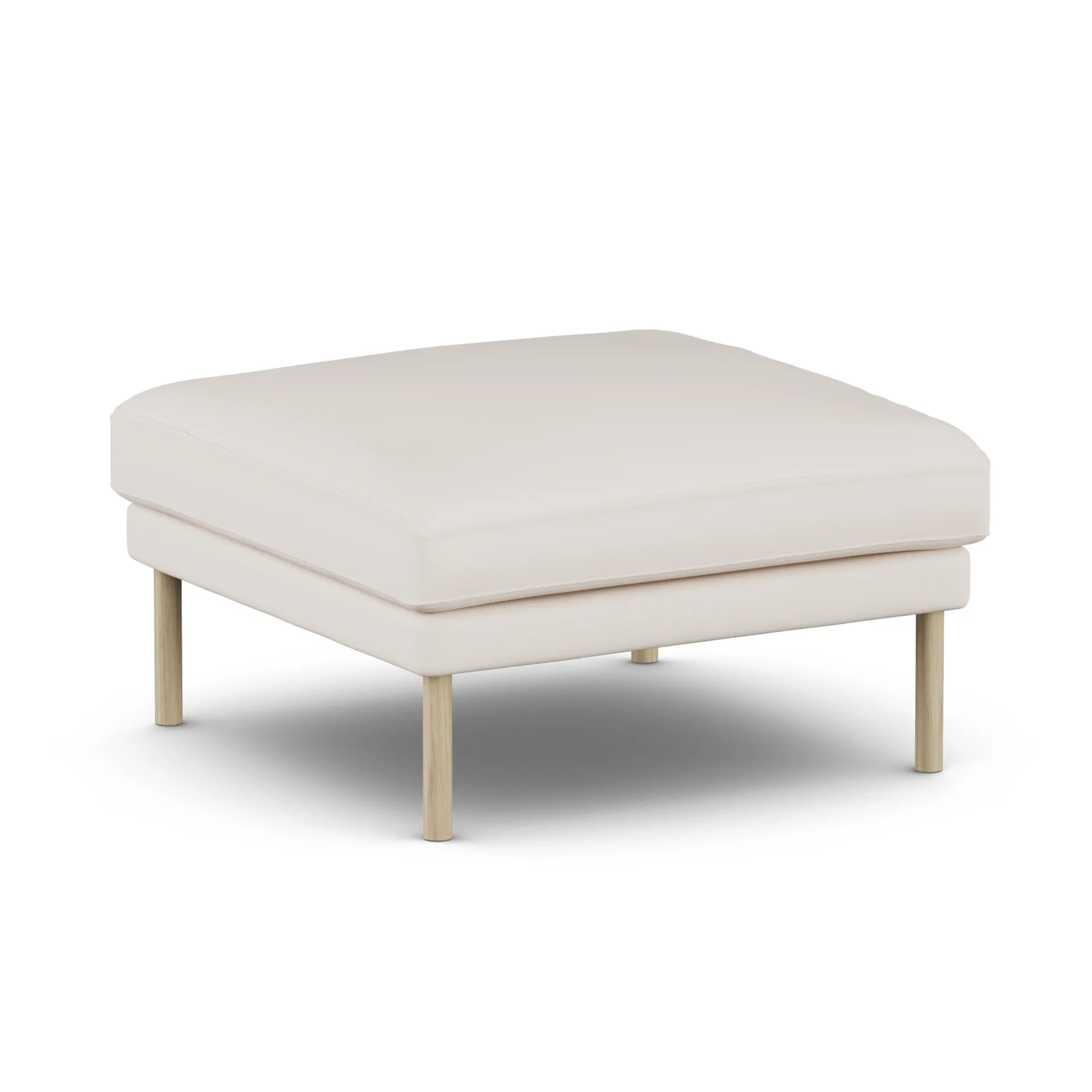 Linnevik footstool, Caleido Beige 9600-white-oiled oak, without skirt 1898