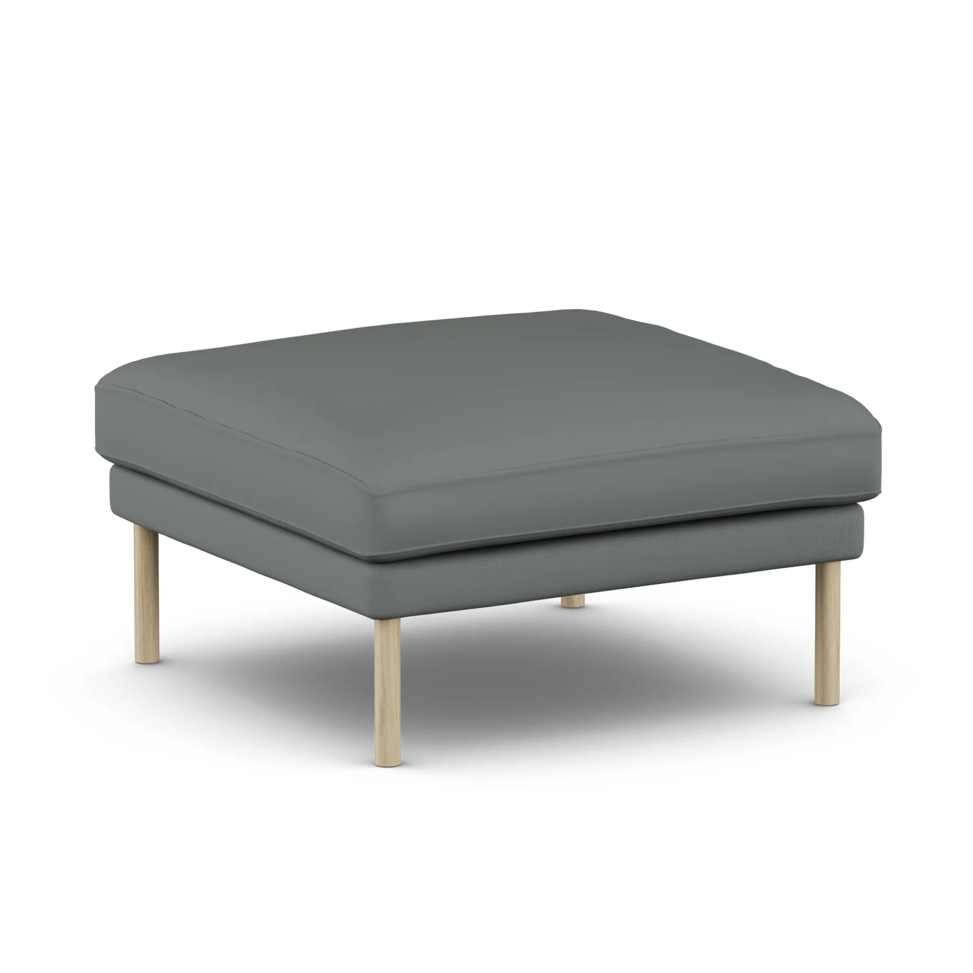 Linnevik footstool, Caleido Grey 1240-white-oiled oak, without skirt 1898