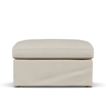 Linnevik footstool - Jump Beige 1956-white-oiled oak, with skirt - 1898
