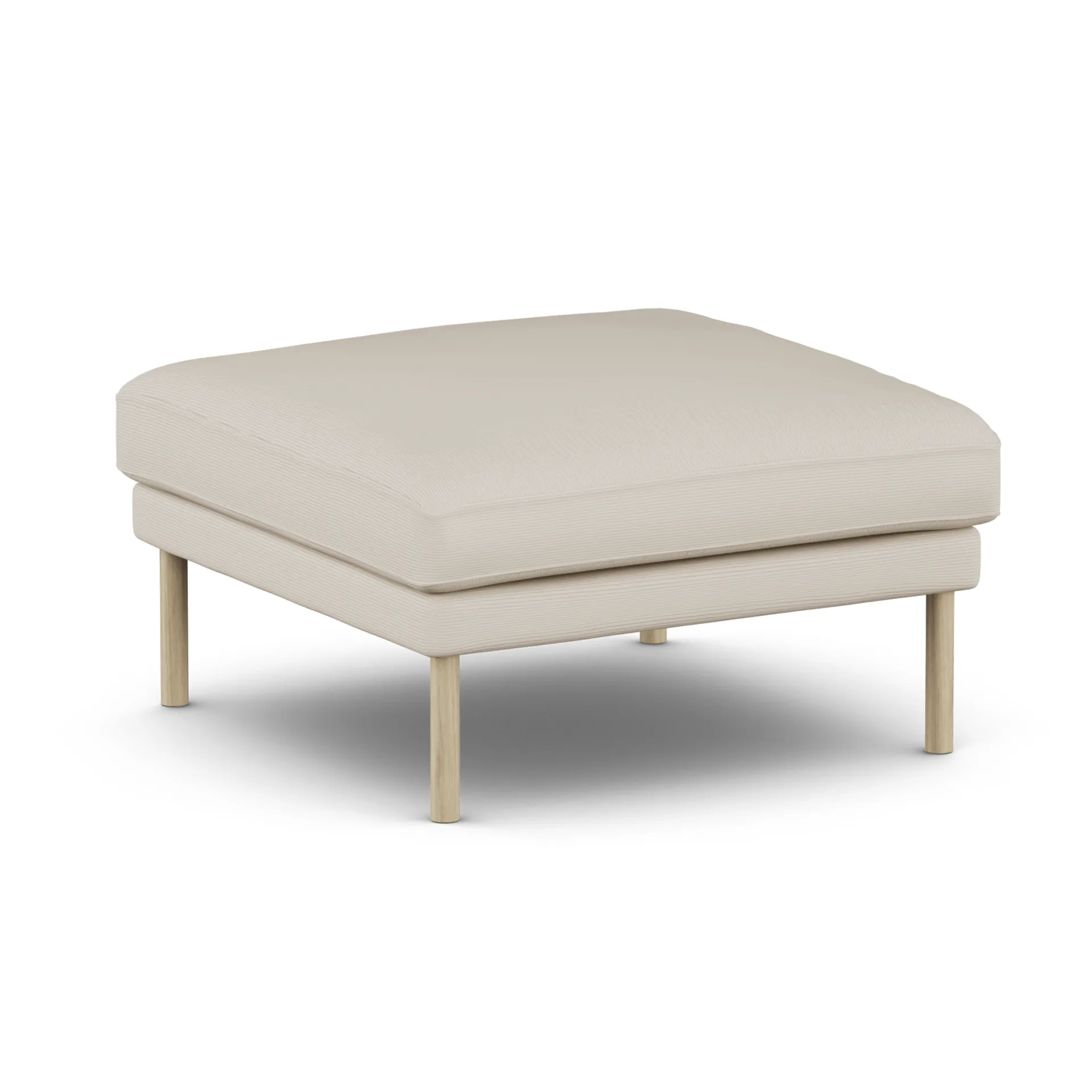 Linnevik footstool, Jump Beige 1956-white-oiled oak, without skirt 1898