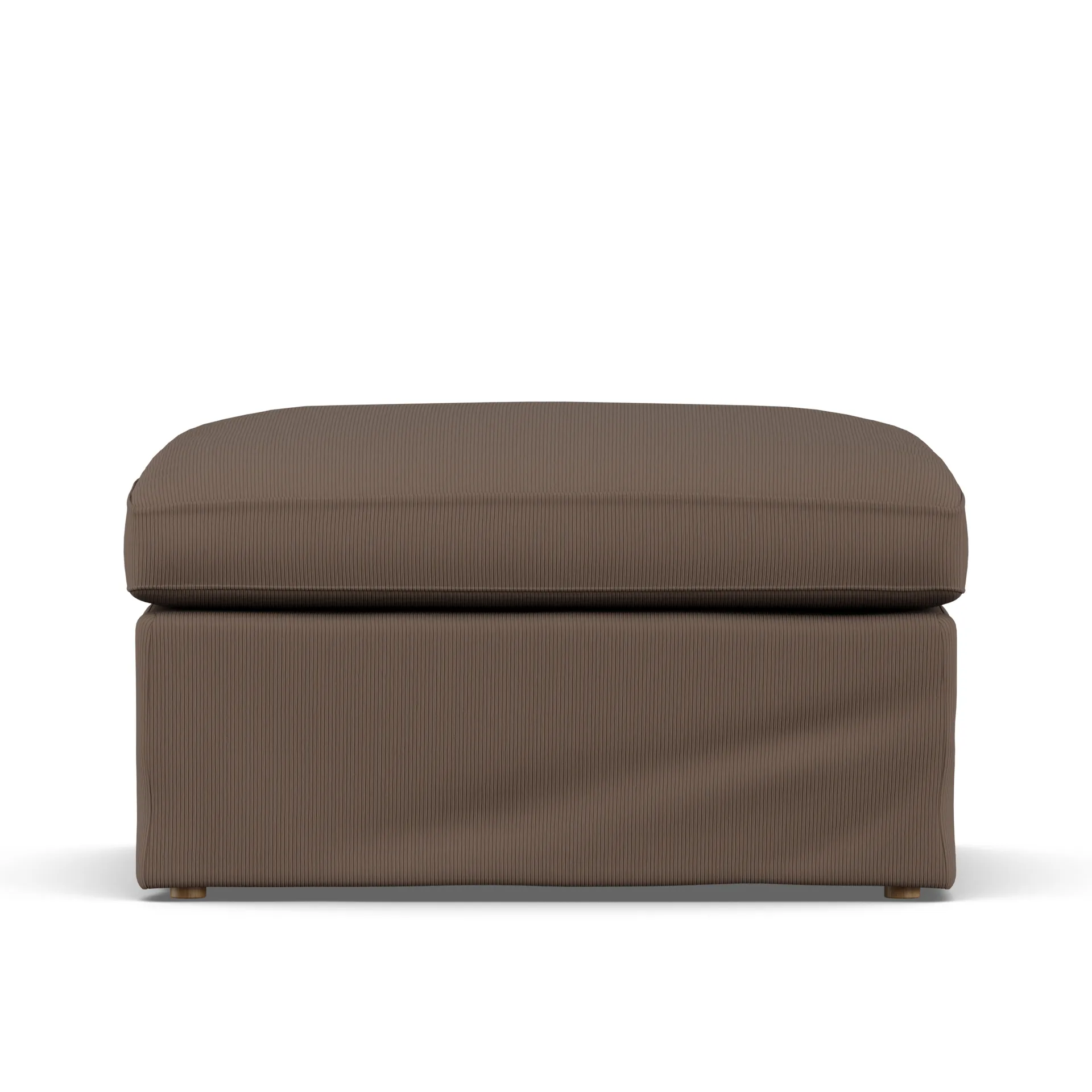 Linnevik footstool, Jump Brown 1955-white-oiled oak, with skirt 1898