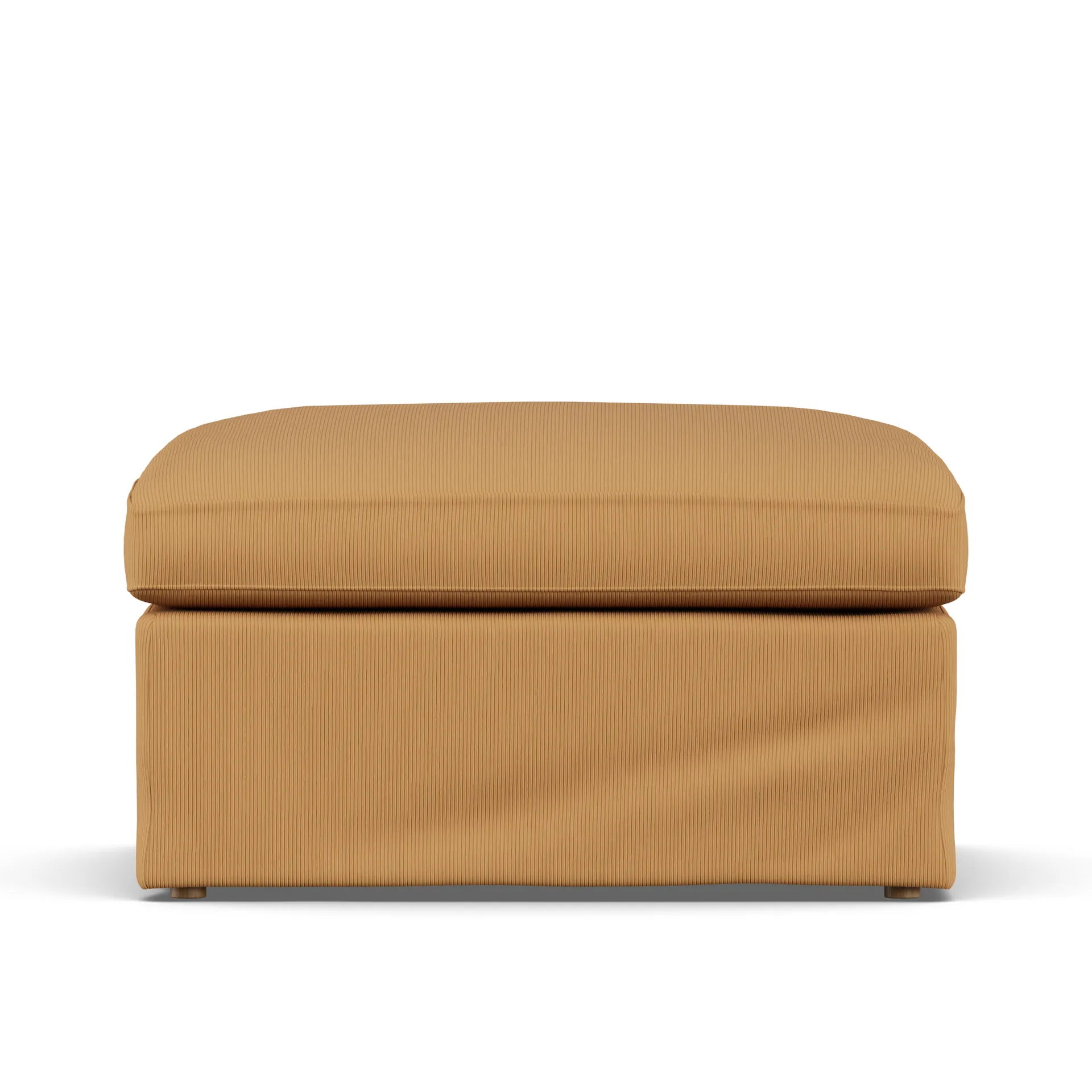 Linnevik footstool, Jump Honey 1959-white-oiled oak, with skirt 1898