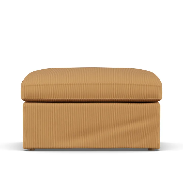 Linnevik footstool - Jump Honey 1959-white-oiled oak, with skirt - 1898