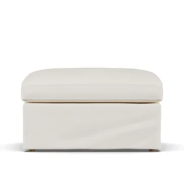 Linnevik footstool - Jump Off White 1954-white-oiled oak, with skirt - 1898
