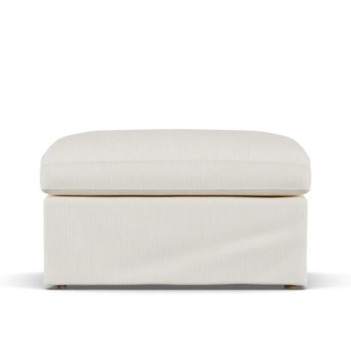 Linnevik footstool - Jump Off White 1954-white-oiled oak, with skirt - 1898