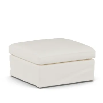 Linnevik footstool - Jump Off White 1954-white-oiled oak, with skirt - 1898