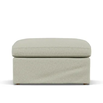 Linnevik footstool - Luiza Beige 3981-white-oiled oak, with skirt - 1898