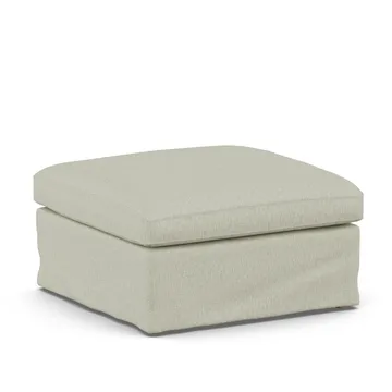 Linnevik footstool - Luiza Beige 3981-white-oiled oak, with skirt - 1898