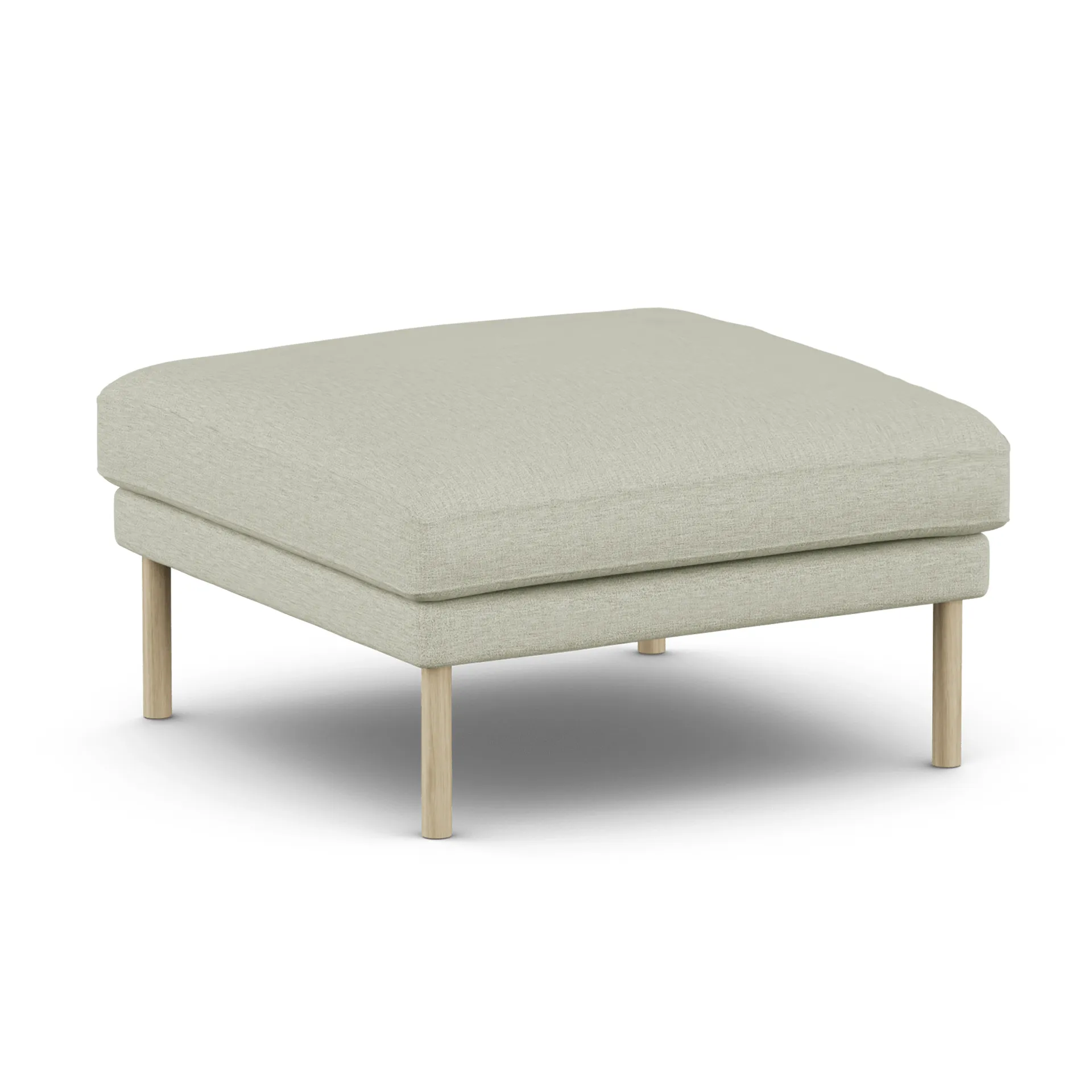 Linnevik footstool, Luiza Beige 3981-white-oiled oak, without skirt 1898