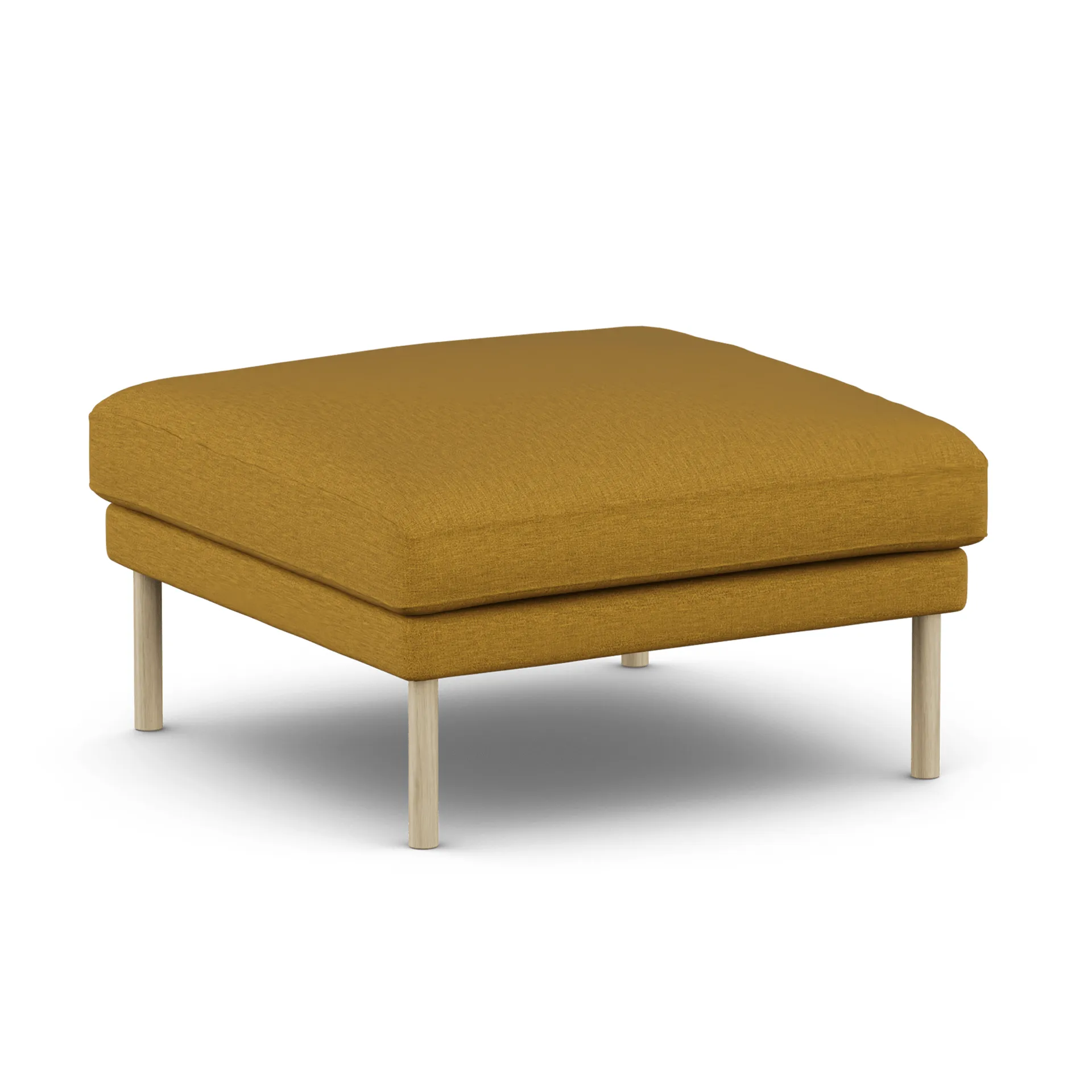 Linnevik footstool, Luiza Mustard 3972-white-oiled oak, without skirt 1898