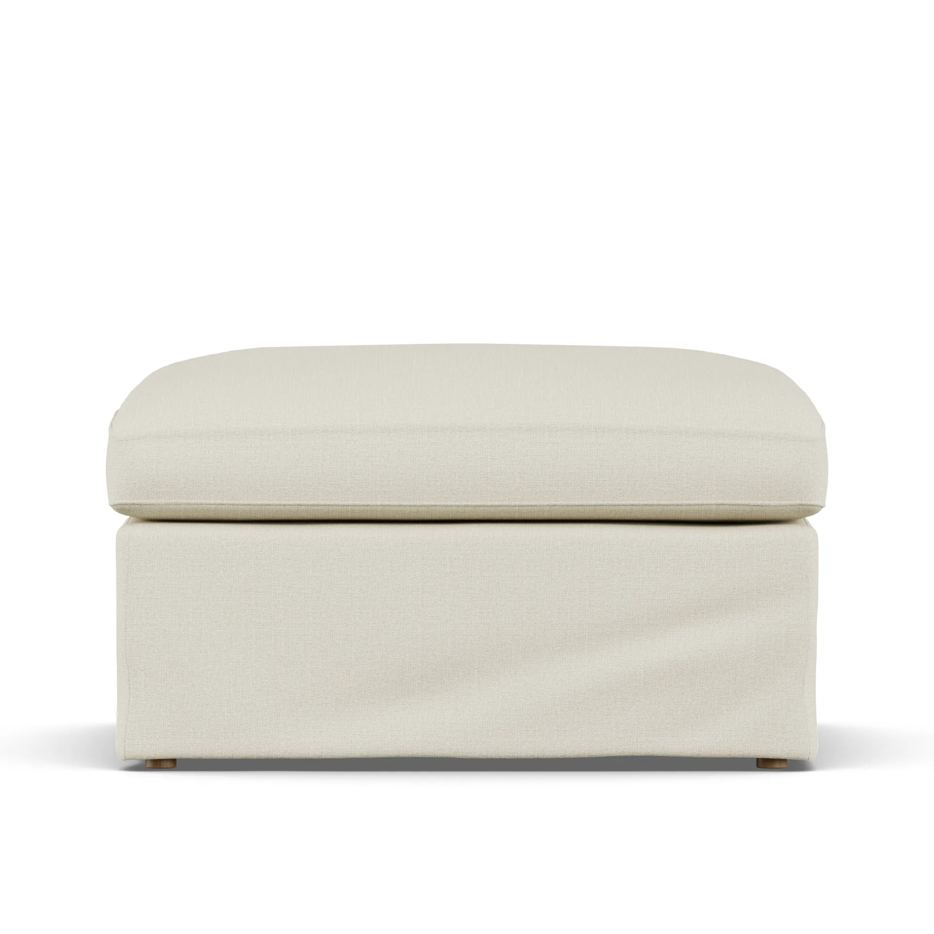 Linnevik footstool, Oslo Nature 1540-white-oiled oak, with skirt 1898