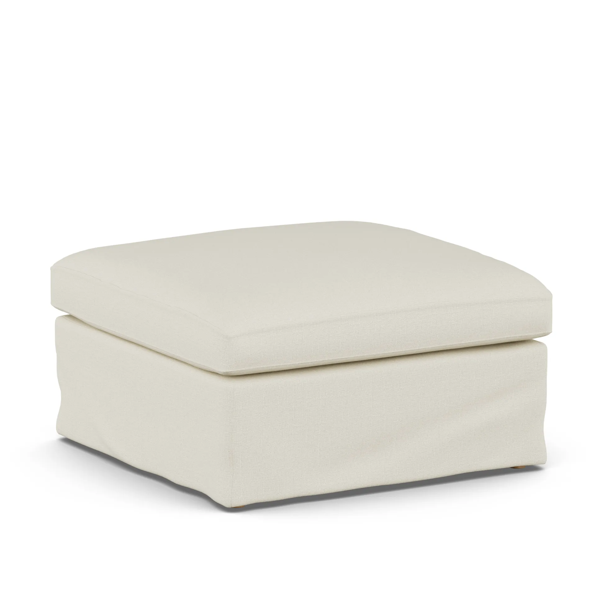 Linnevik footstool, Oslo Nature 1540-white-oiled oak, with skirt 1898