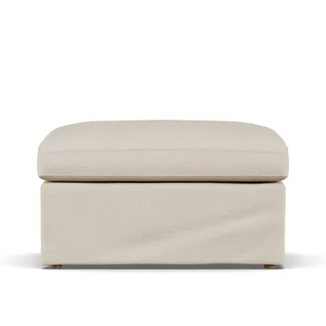 Linnevik footstool - Same Beige 6670-white-oiled oak, with skirt - 1898