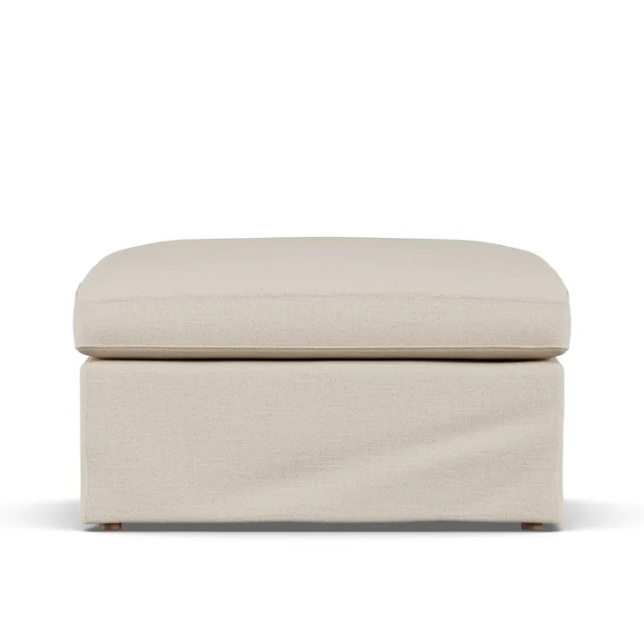 Linnevik footstool - Same Beige 6670-white-oiled oak, with skirt - 1898
