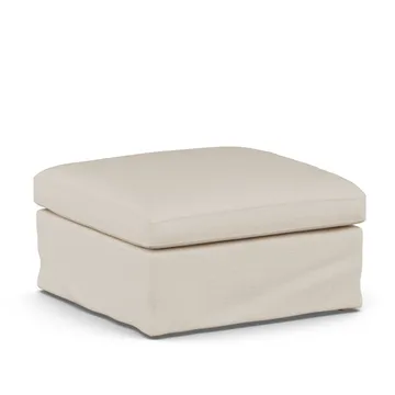 Linnevik footstool - Same Beige 6670-white-oiled oak, with skirt - 1898