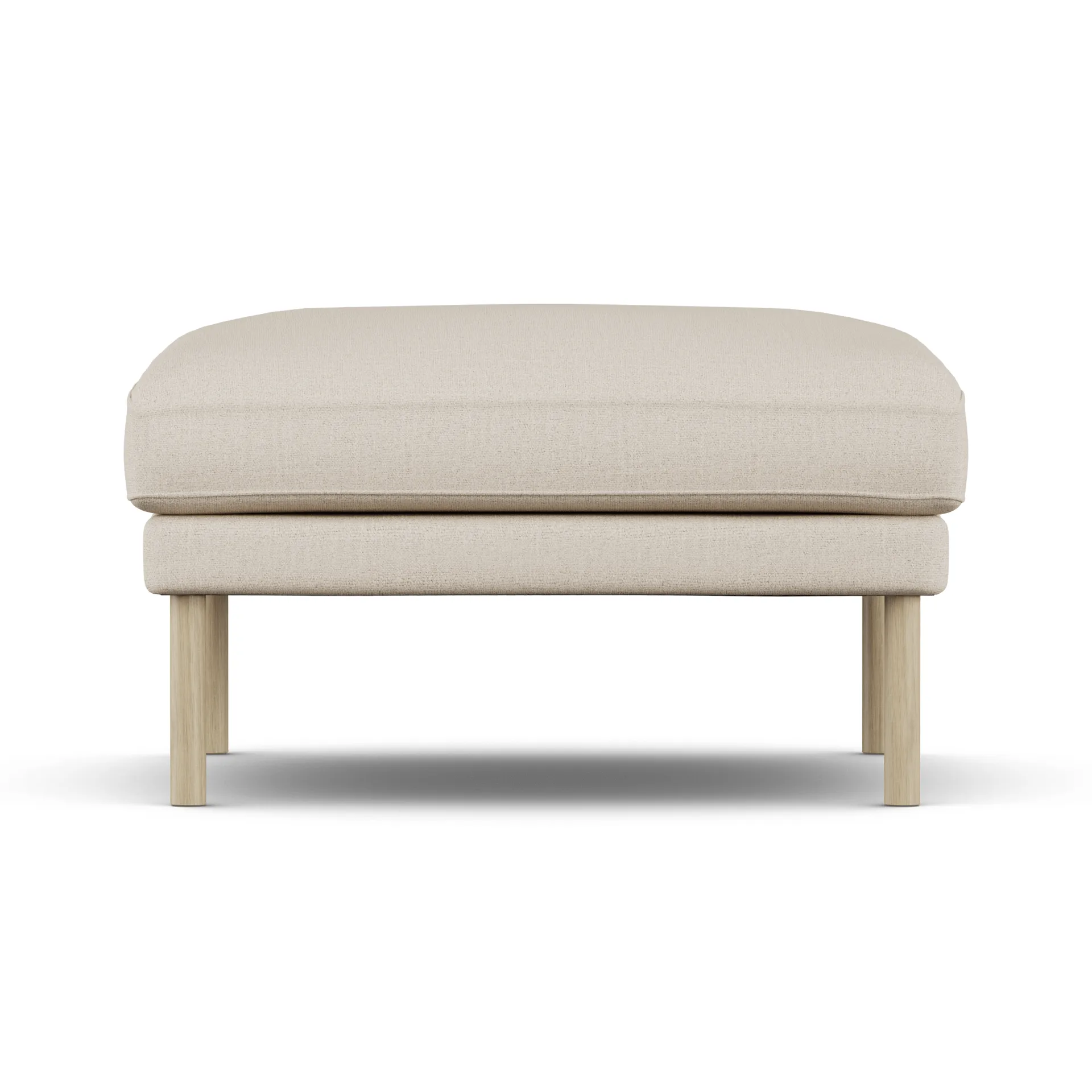 Linnevik footstool, Same Beige 6670-white-oiled oak, without skirt 1898