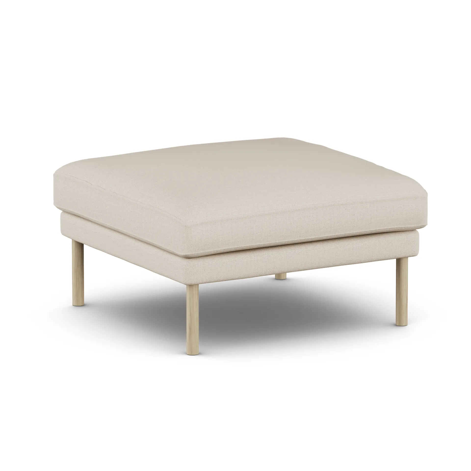 Linnevik footstool, Same Beige 6670-white-oiled oak, without skirt 1898