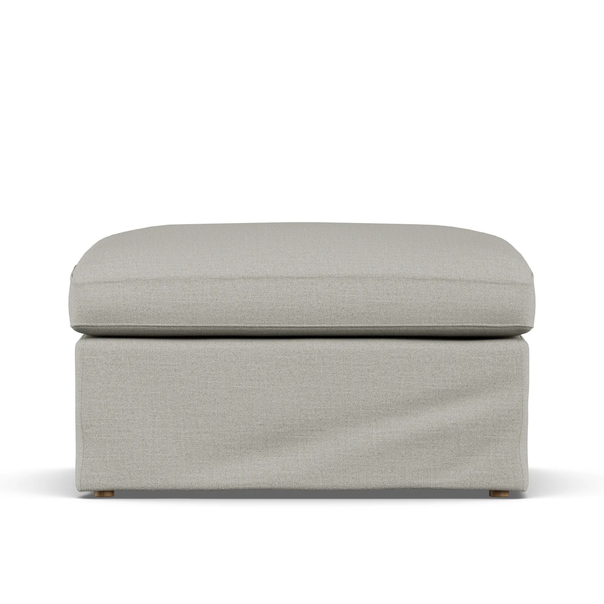 Linnevik footstool, Same Grey 6673-white-oiled oak, with skirt 1898