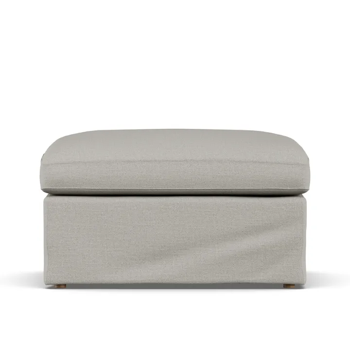 Linnevik footstool - Same Grey 6673-white-oiled oak, with skirt - 1898