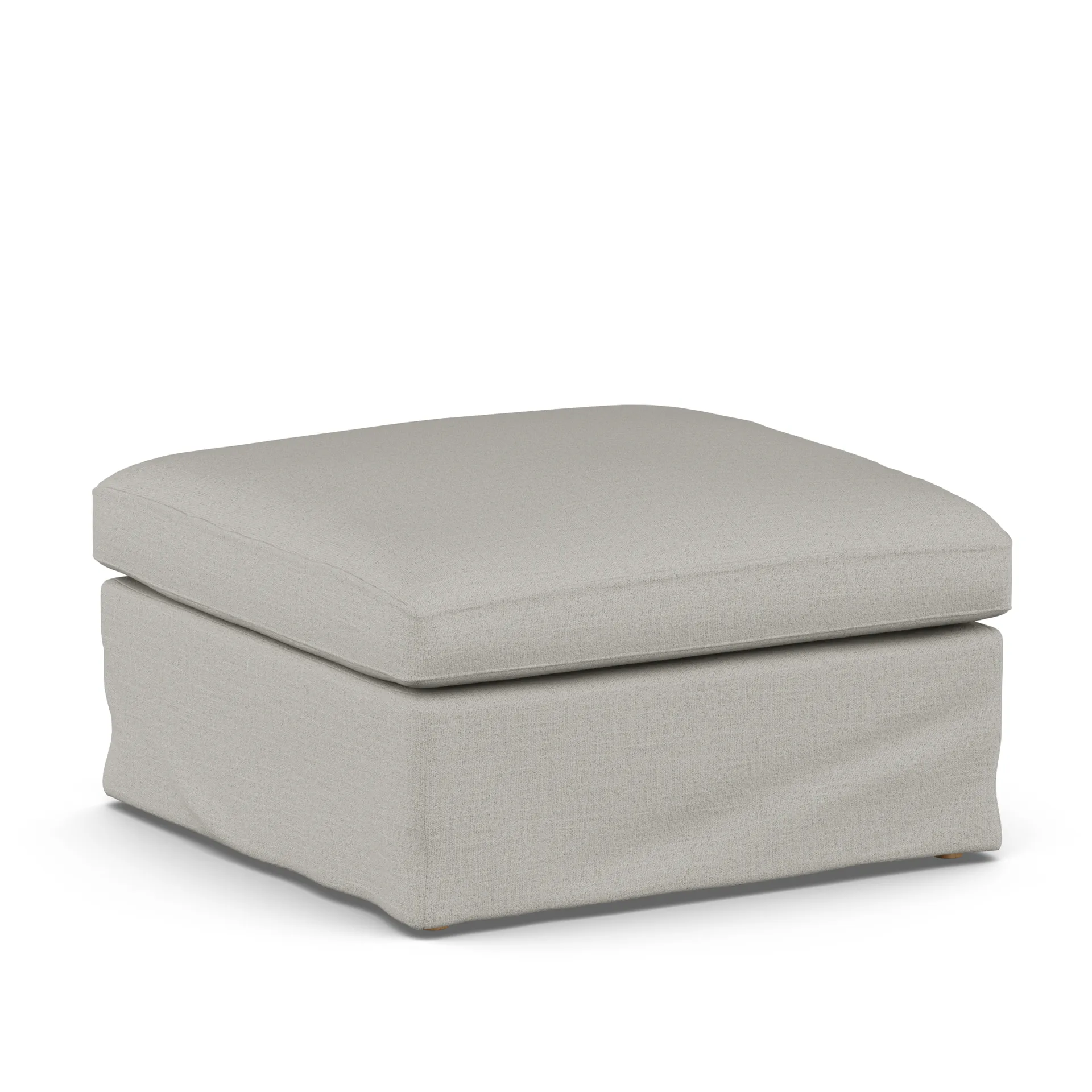 Linnevik footstool, Same Grey 6673-white-oiled oak, with skirt 1898