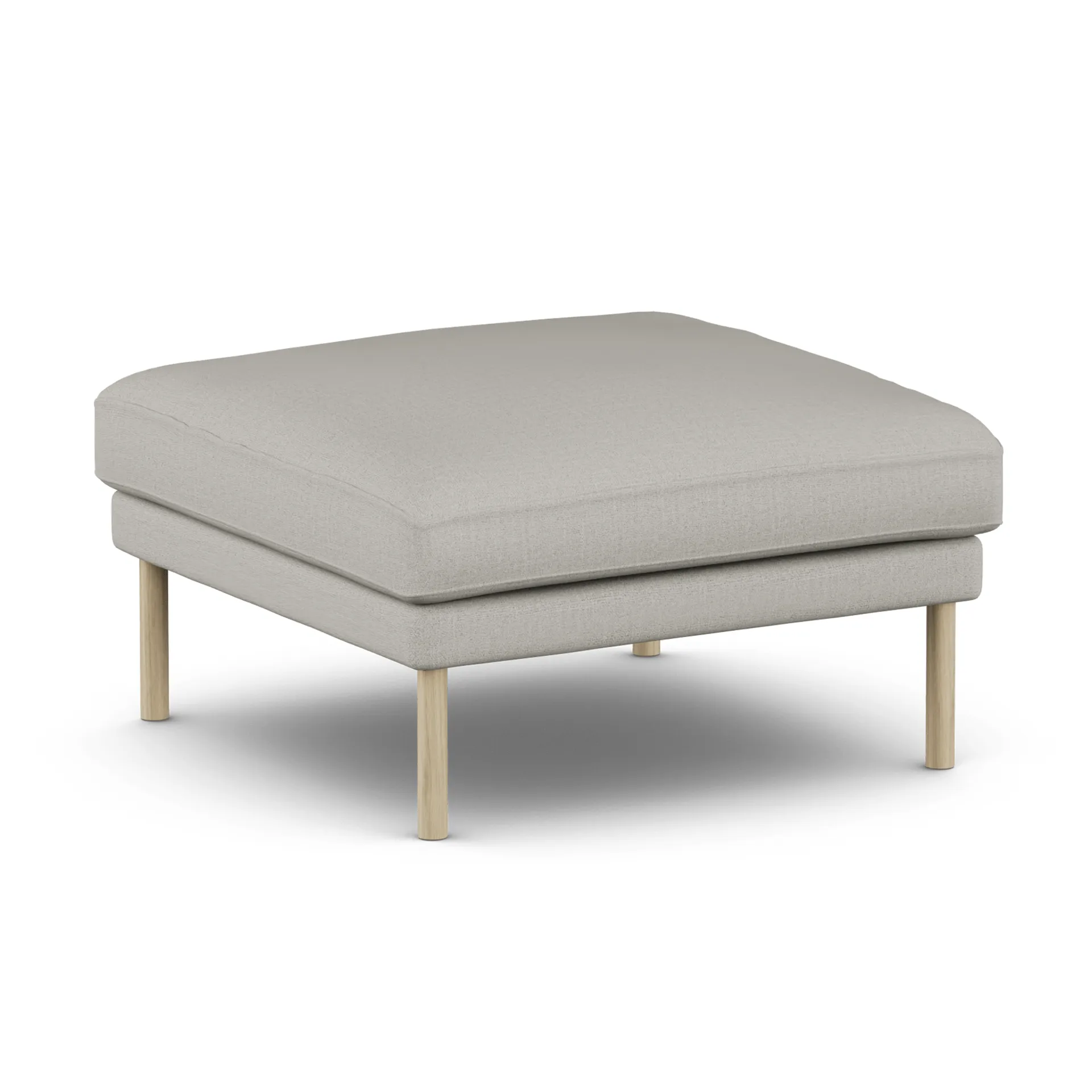 Linnevik footstool, Same Grey 6673-white-oiled oak, without skirt 1898