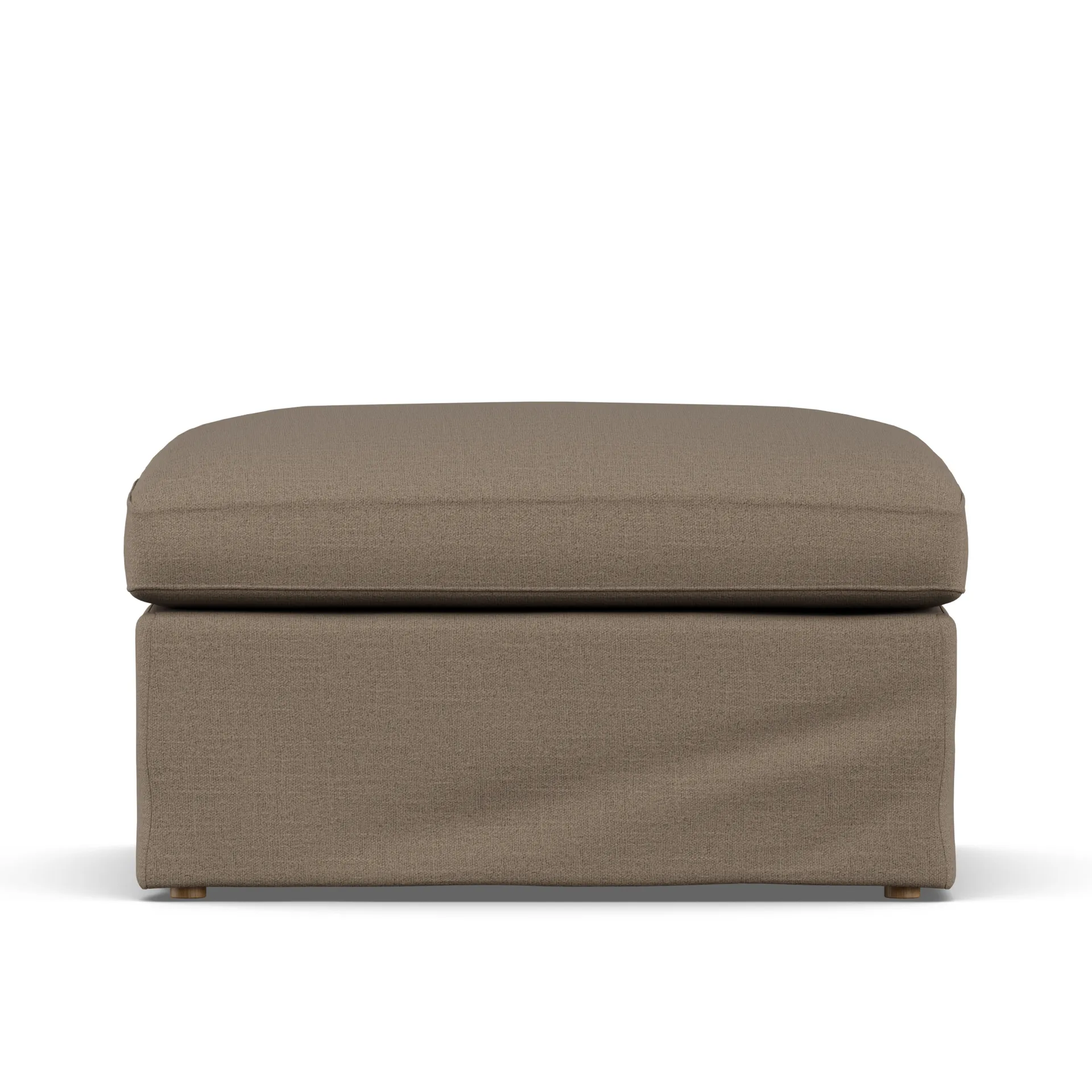 Linnevik footstool, Same Mole 6674-white-oiled oak, with skirt 1898