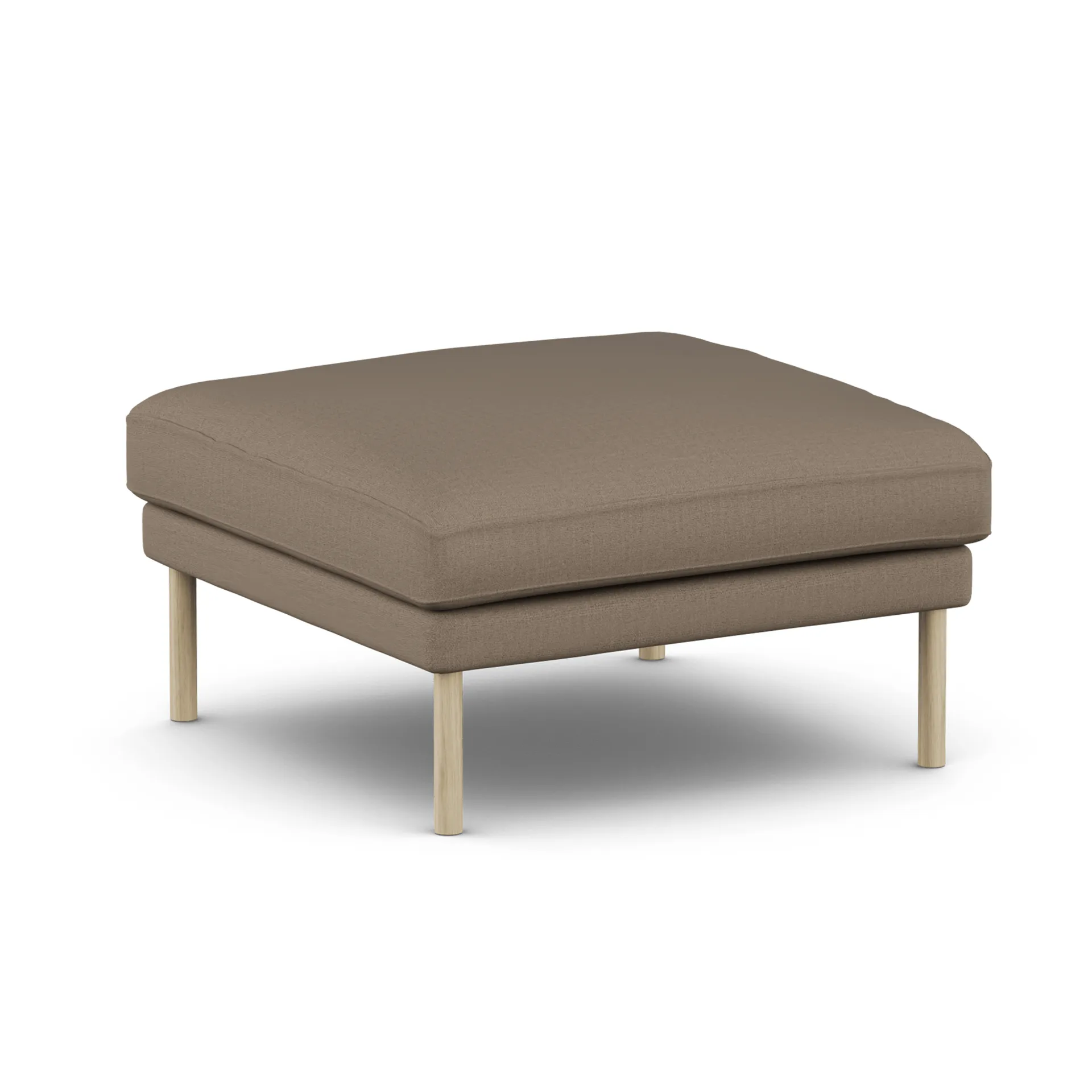 Linnevik footstool, Same Mole 6674-white-oiled oak, without skirt 1898