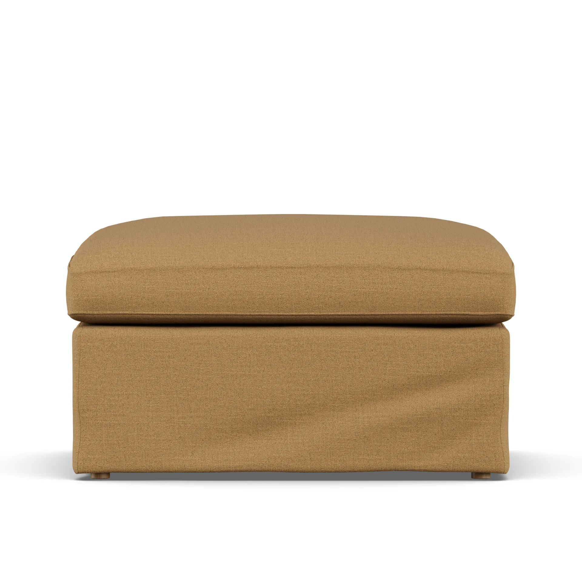 Linnevik footstool, Same Ochre 6676-white-oiled oak, with skirt 1898