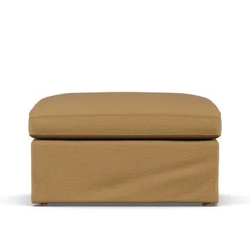 Linnevik footstool - Same Ochre 6676-white-oiled oak, with skirt - 1898