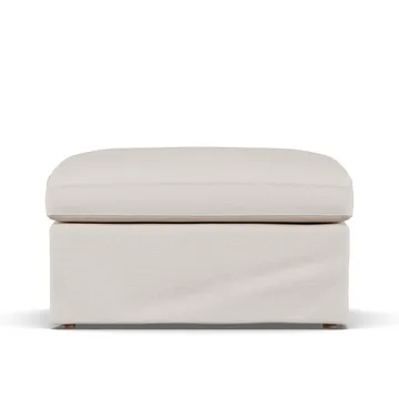 Linnevik footstool - Same Off White 6671-white-oiled oak, with skirt - 1898